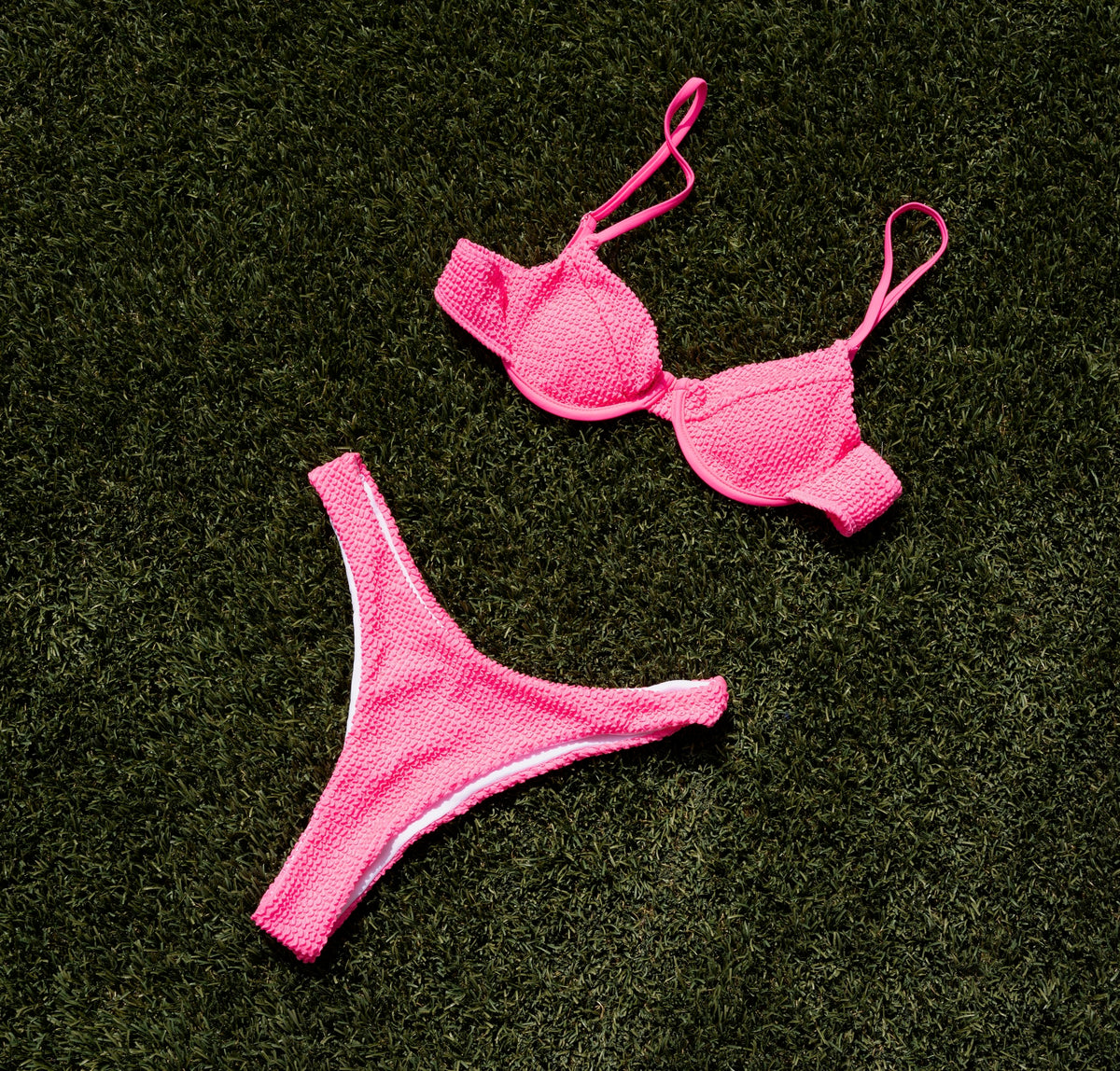 womens pink bikini