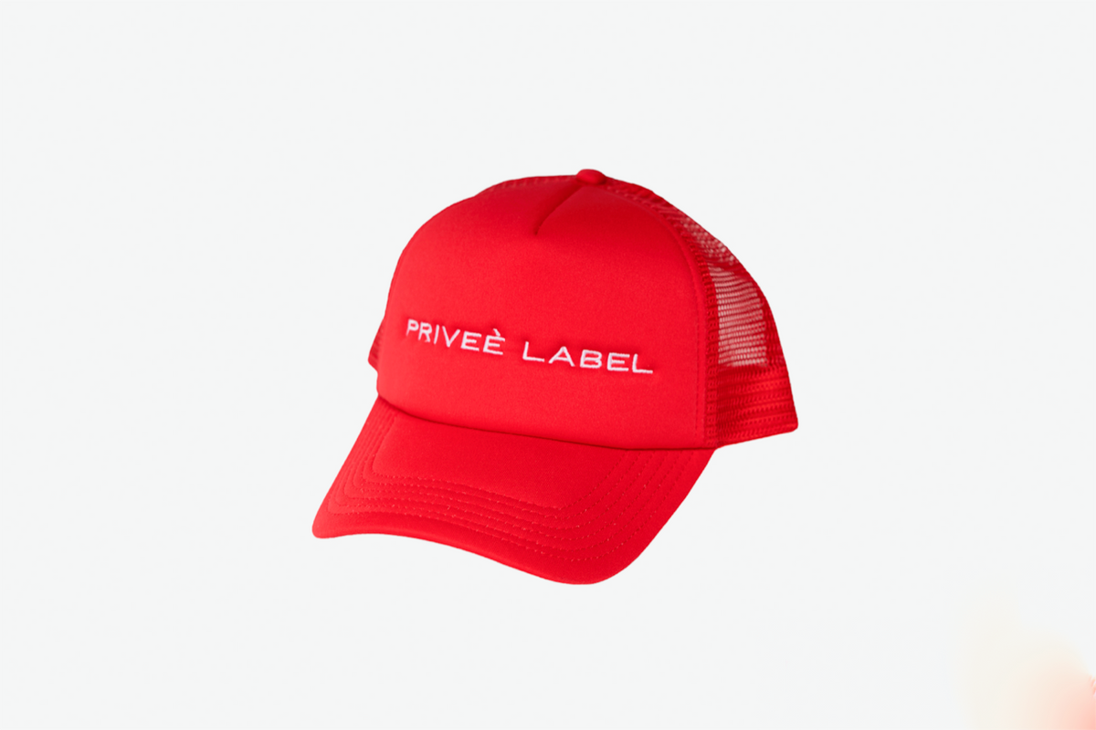 RED TRUCKER HAT CAP 
